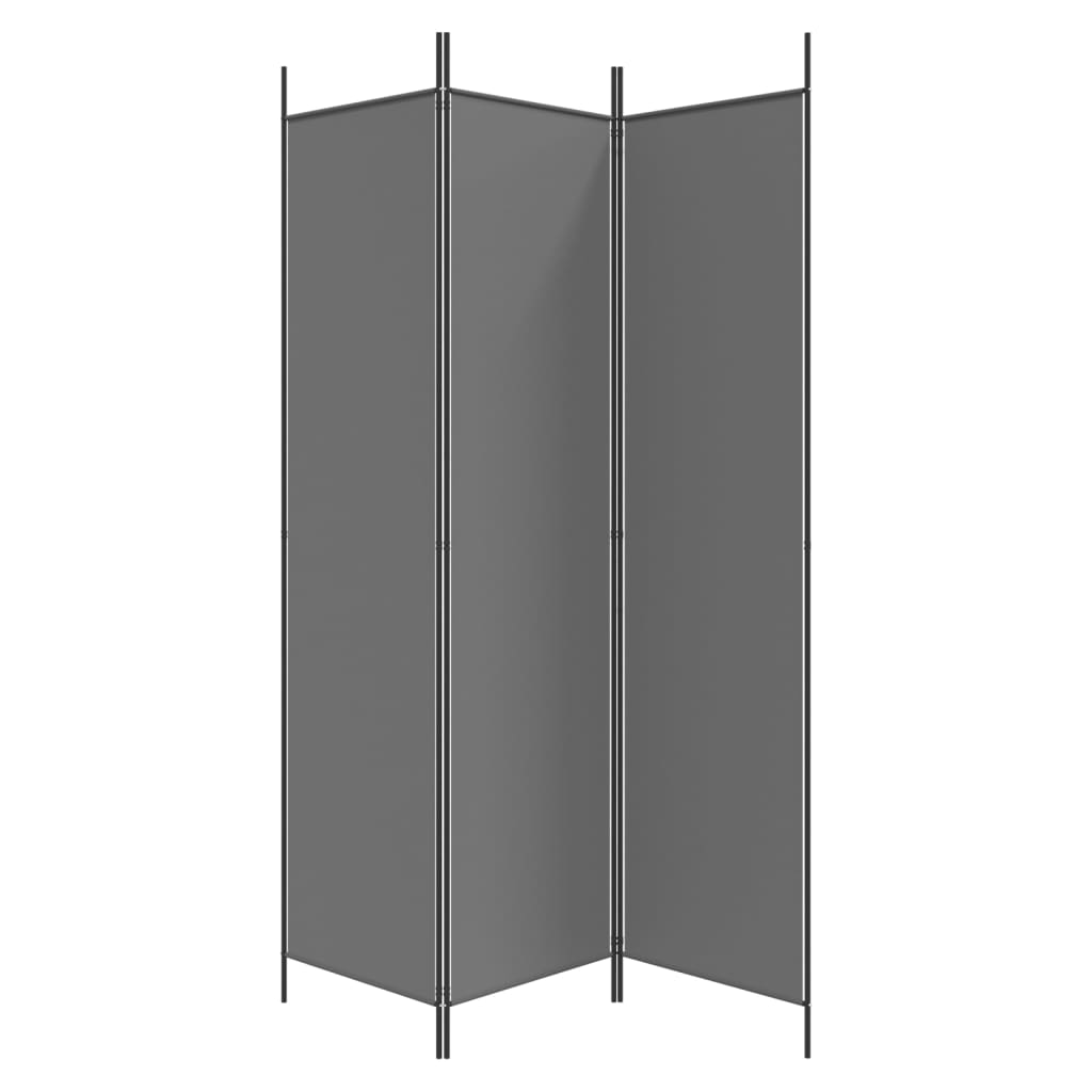 3-Panel Room Divider Anthracite 150x200 cm Fabric