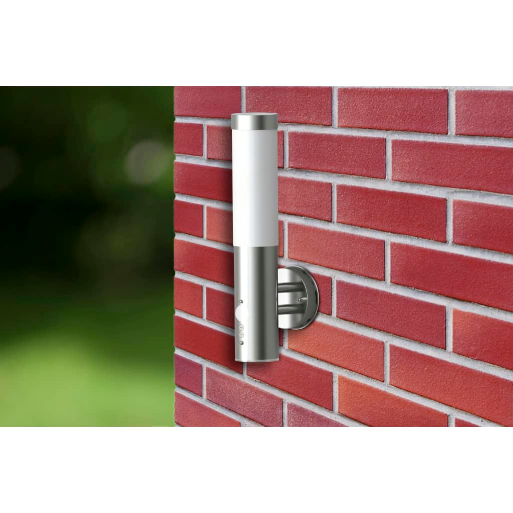 Outdoor Wall Lamp with Motion Detector Stainless Steel