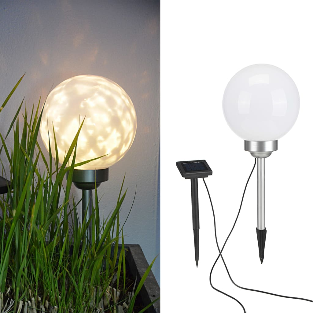 HI Solar LED Rotating Garden Ball Light 20 cm