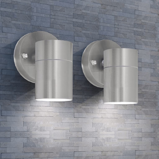 Outdoor LED Wall Lights 2 pcs Stainless Steel Downwards