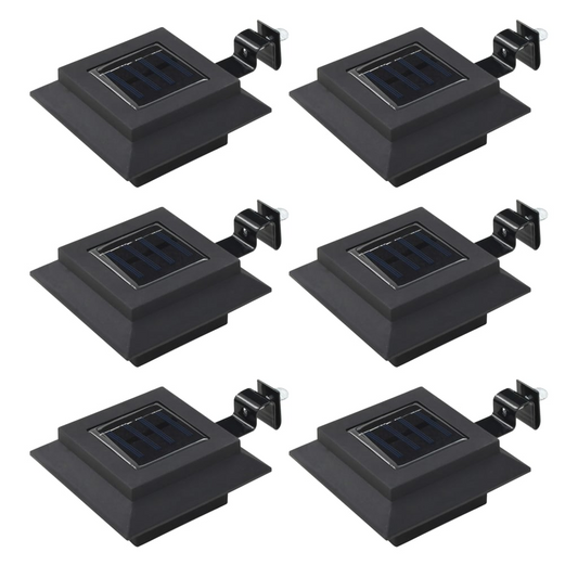 Outdoor Solar Lamps 6 pcs LED Square 12 cm Black