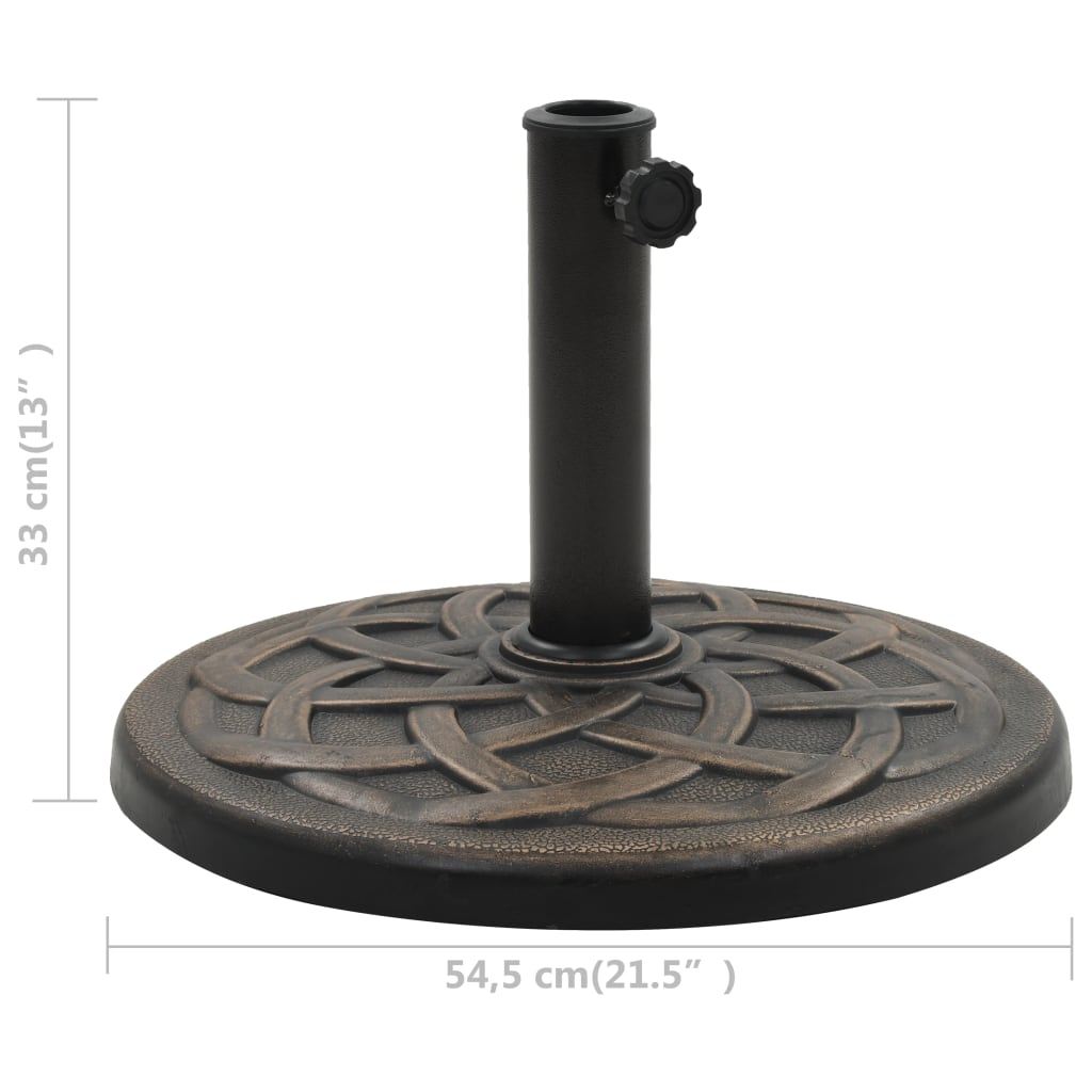 Parasol Base Round Polyresin 19 kg Bronze