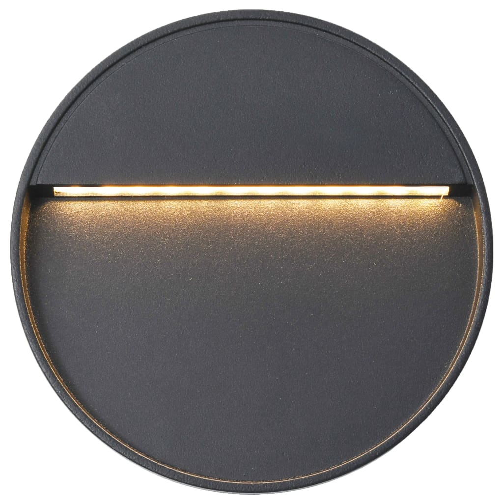 Outdoor LED Wall Lights 2 pcs 3 W Black Round