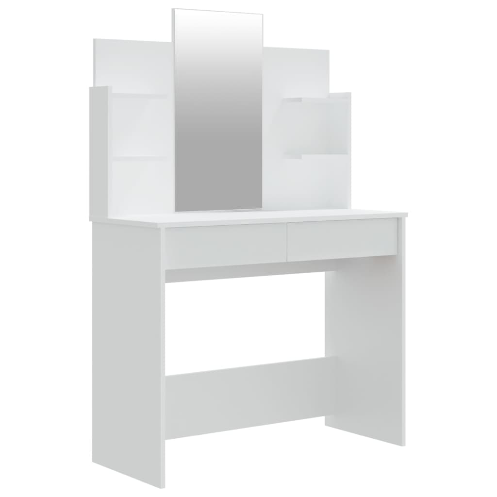 Dressing Table with Mirror White 96x40x142 cm