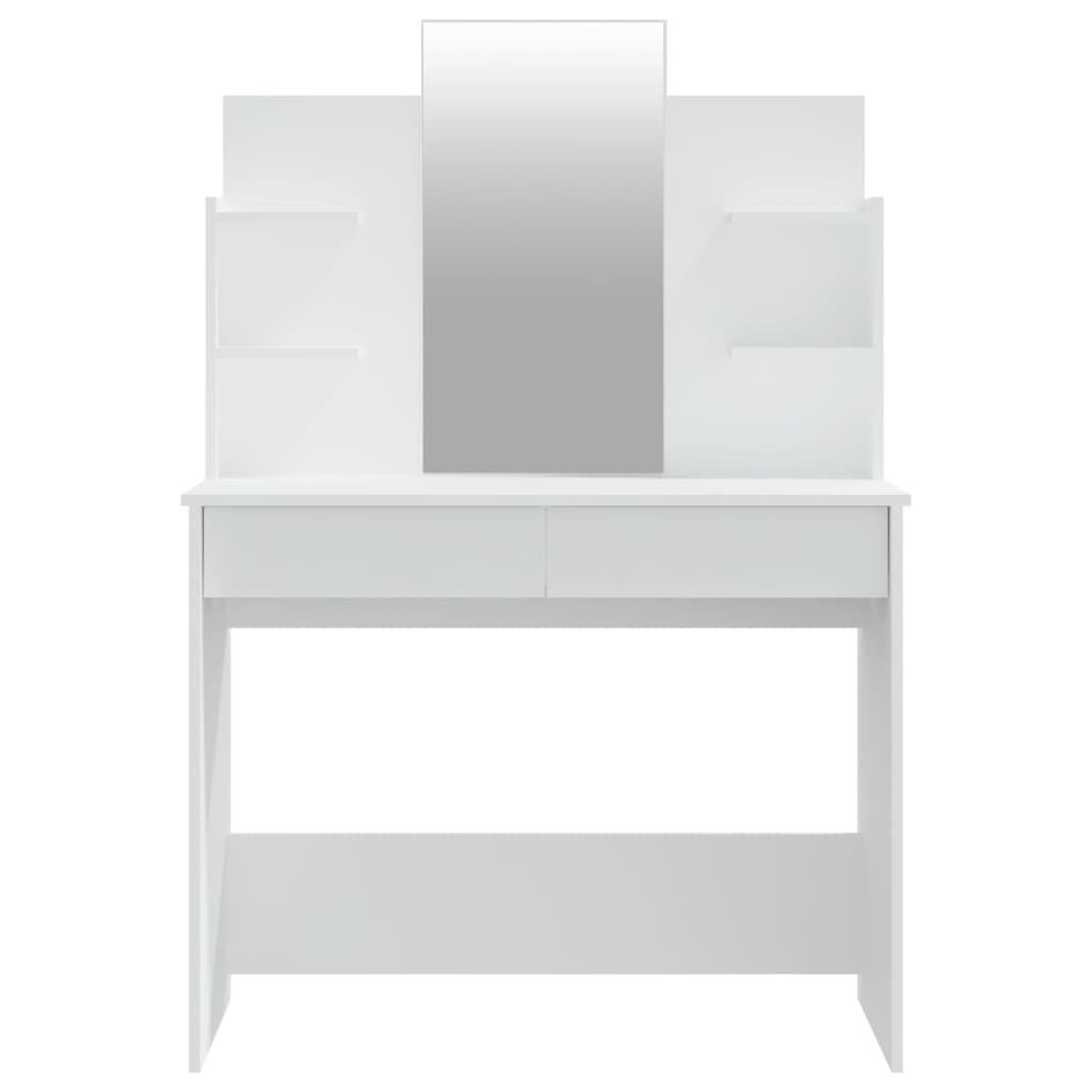 Dressing Table with Mirror White 96x40x142 cm