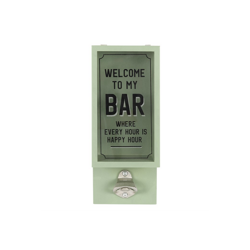 Green Garden Bar Bottle Opener Plaque