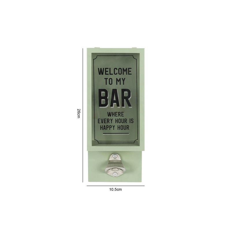 Green Garden Bar Bottle Opener Plaque