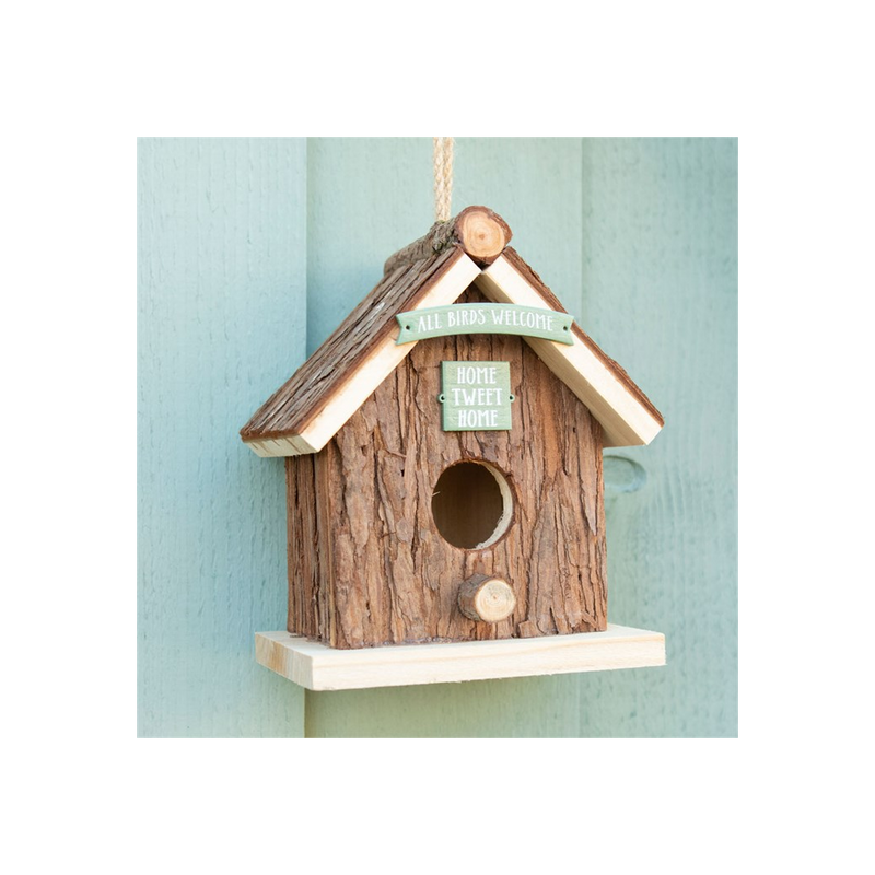 Wood Bark Bird House