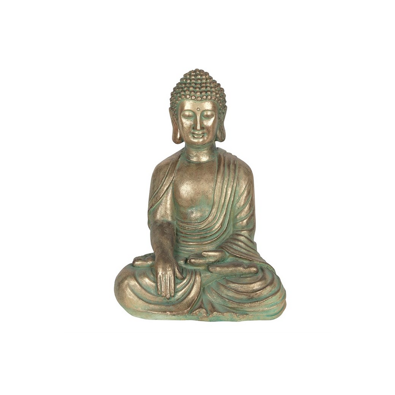 Verdigris Effect 52cm Sitting Garden Buddha