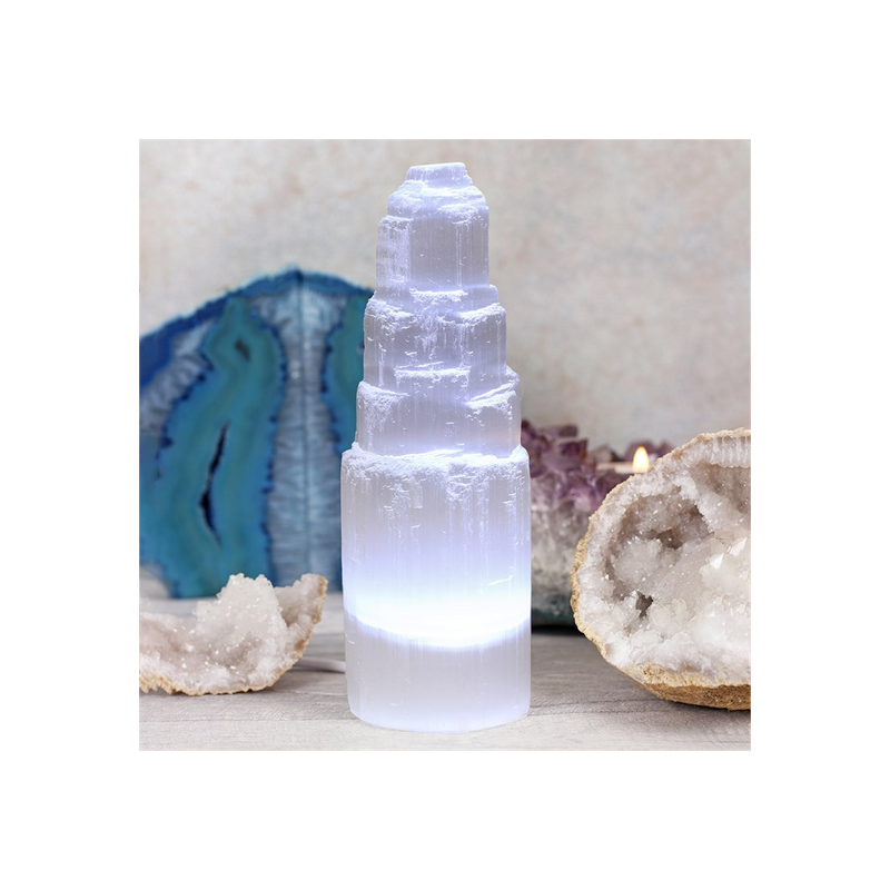 LED Selenite Mountain Lamp