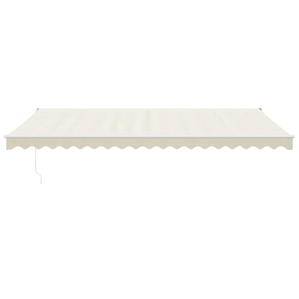 Retractable Awning Cream 5x3 m Fabric and Aluminium