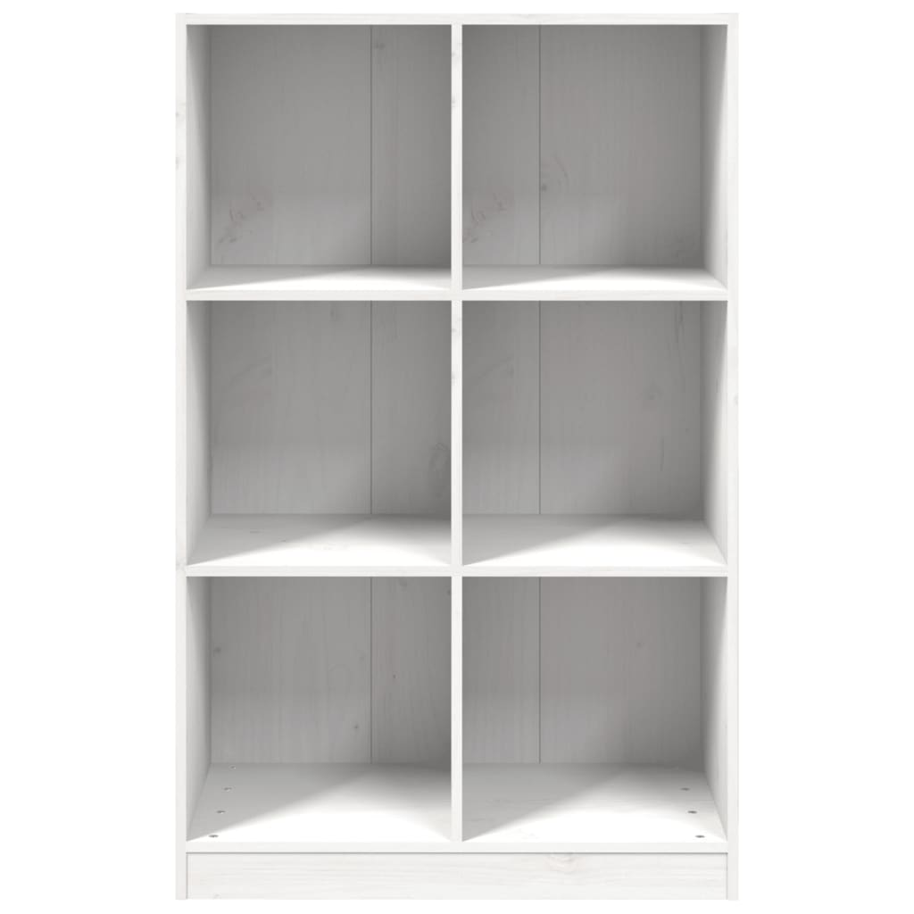 Bookcase White 70x33x110 cm Solid Wood Pine