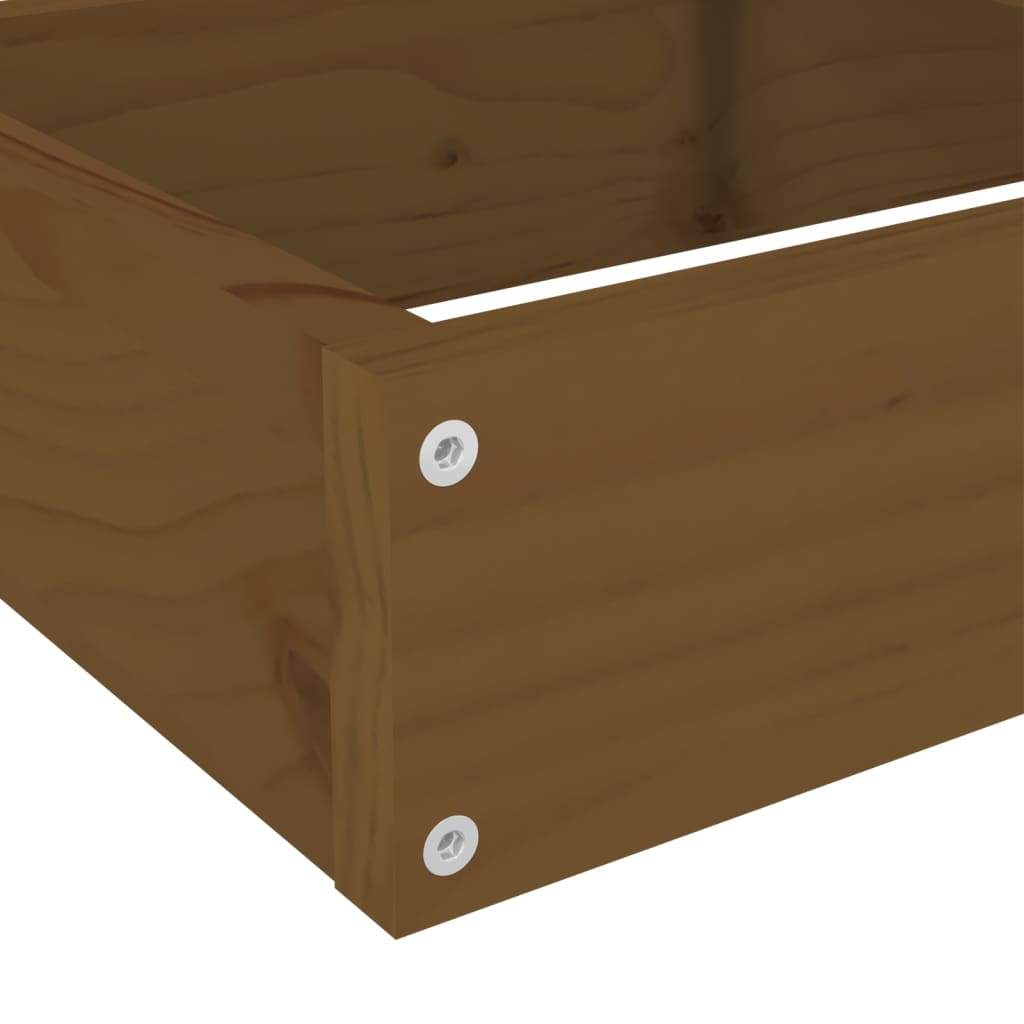 Garden Planter 4-Tier 106x104.5x36 cm Honey Brown Solid Wood Pine