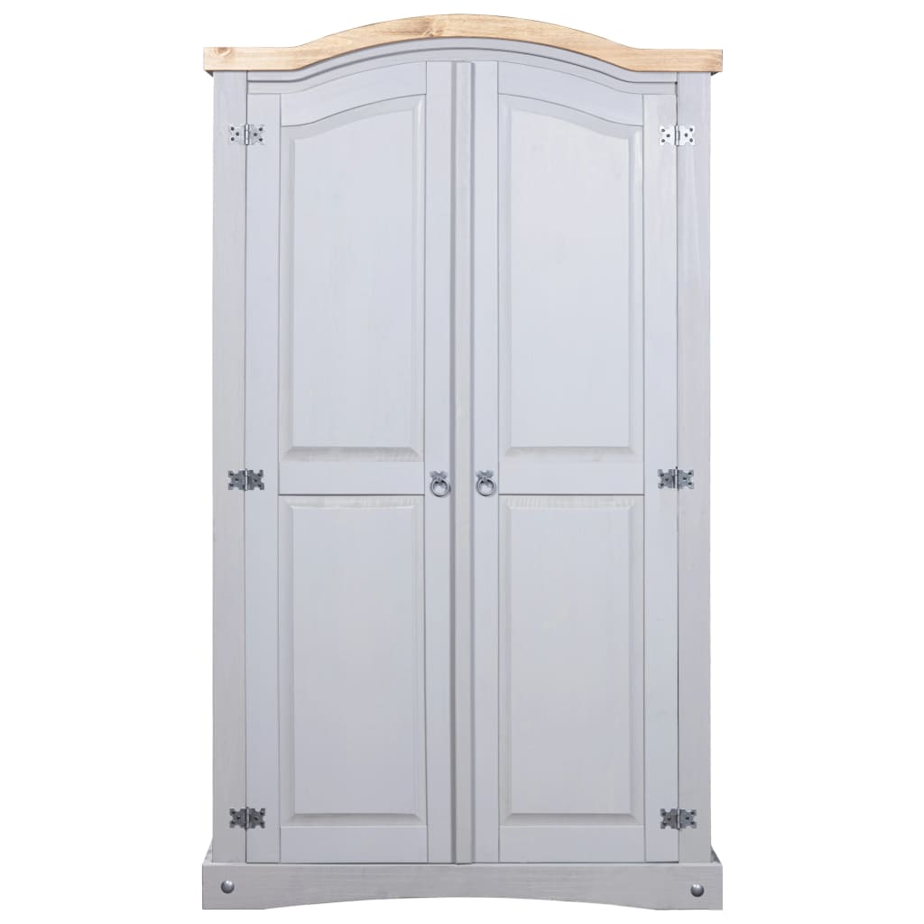 Wardrobe Mexican Pine Corona Range 2 Doors Grey