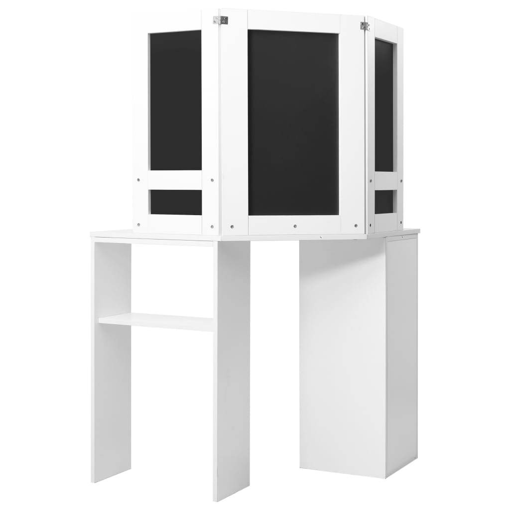 Corner Dressing Table Cosmetic Table Make-up Table White