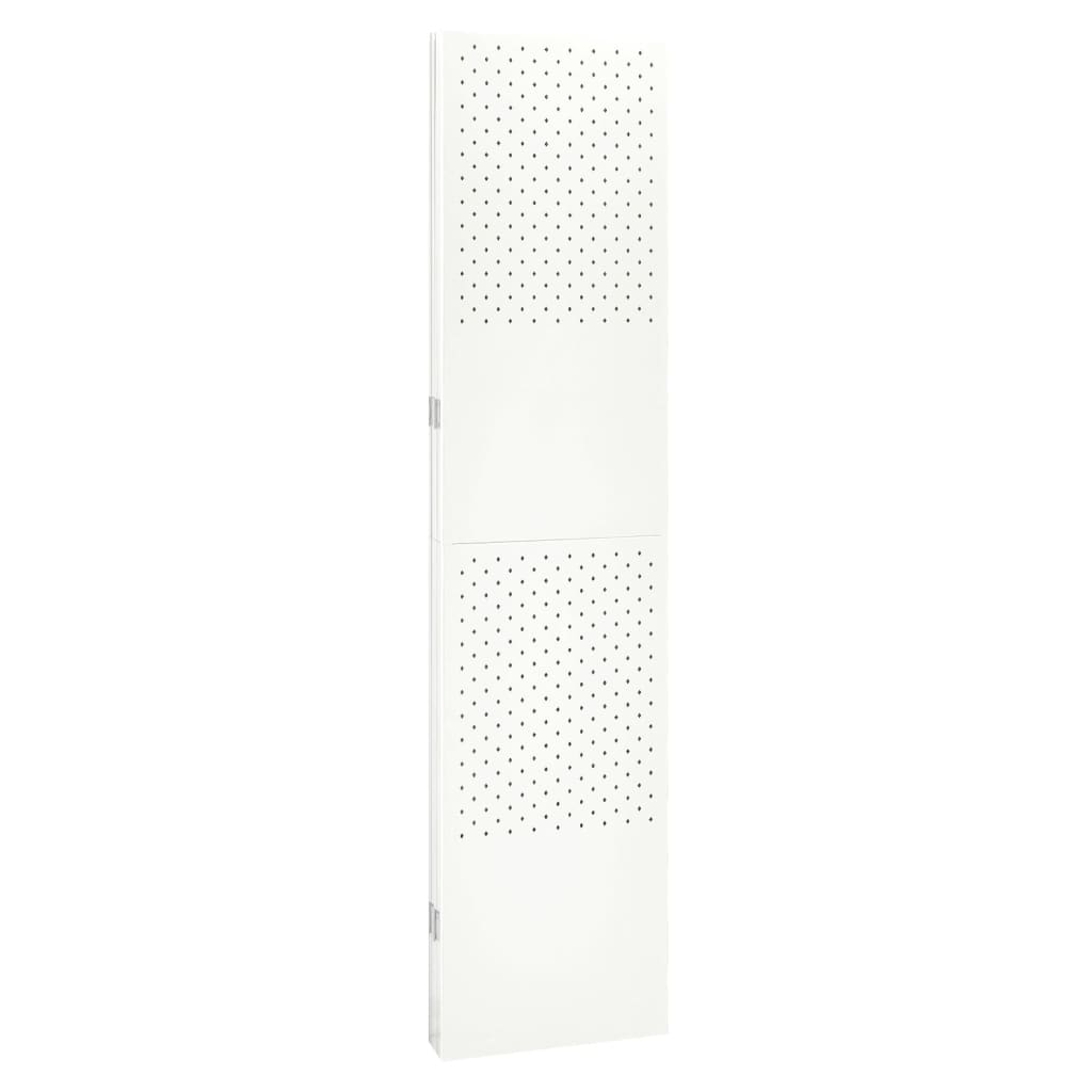 4-Panel Room Dividers 2 pcs White 160x180 cm Steel