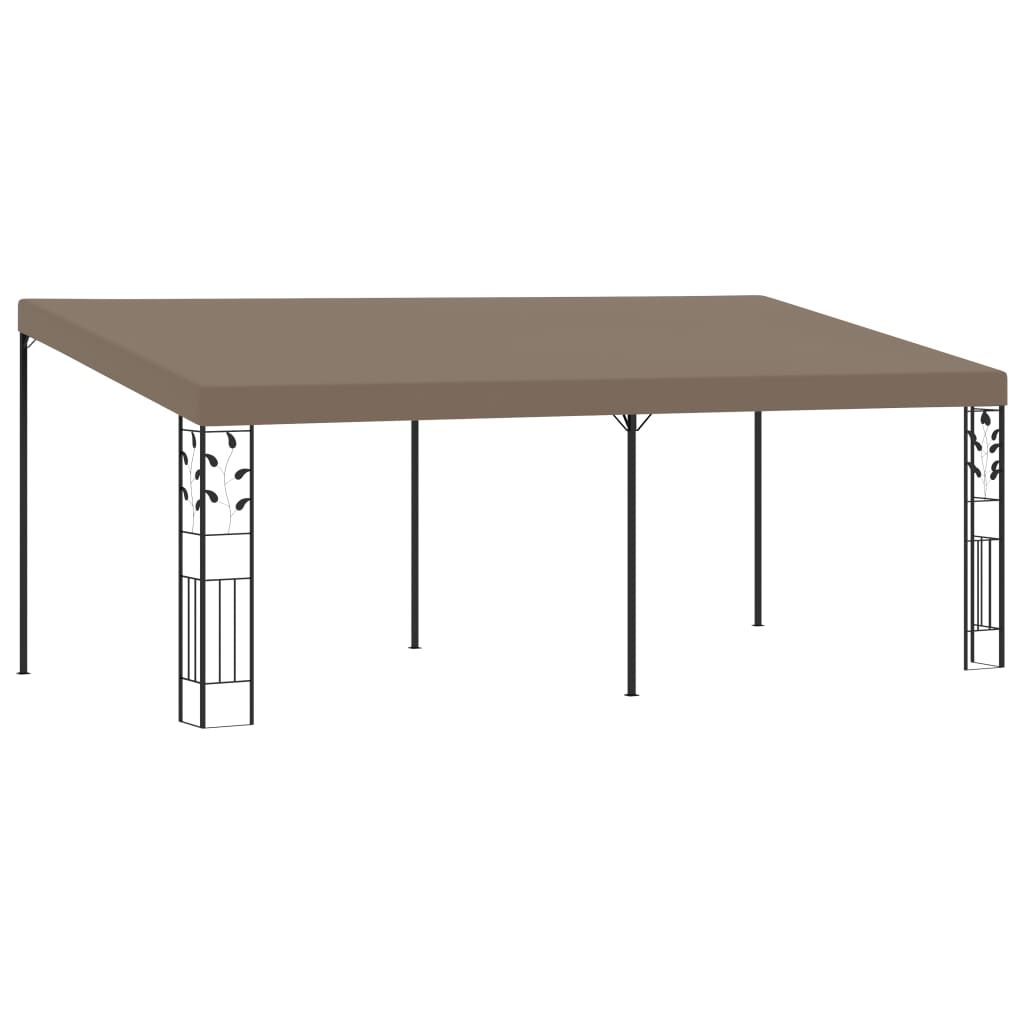 Wall-mounted Gazebo 6x3x2.5 m Taupe