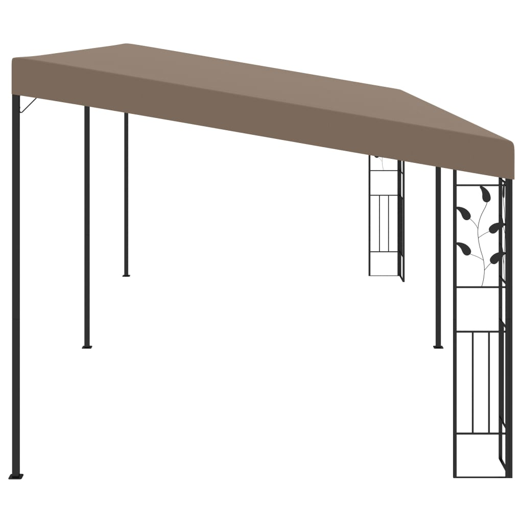 Wall-mounted Gazebo 6x3x2.5 m Taupe