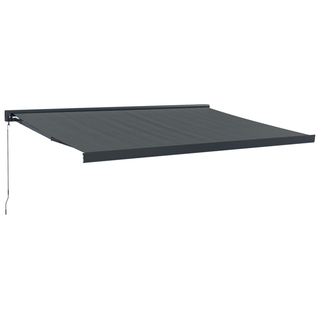 Retractable Awning Anthracite 4x3 m Fabric and Aluminium