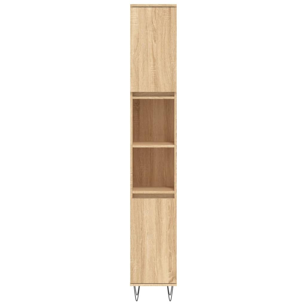 3 Piece Bathroom Furniture Set Sonoma Oak Engineered Wood