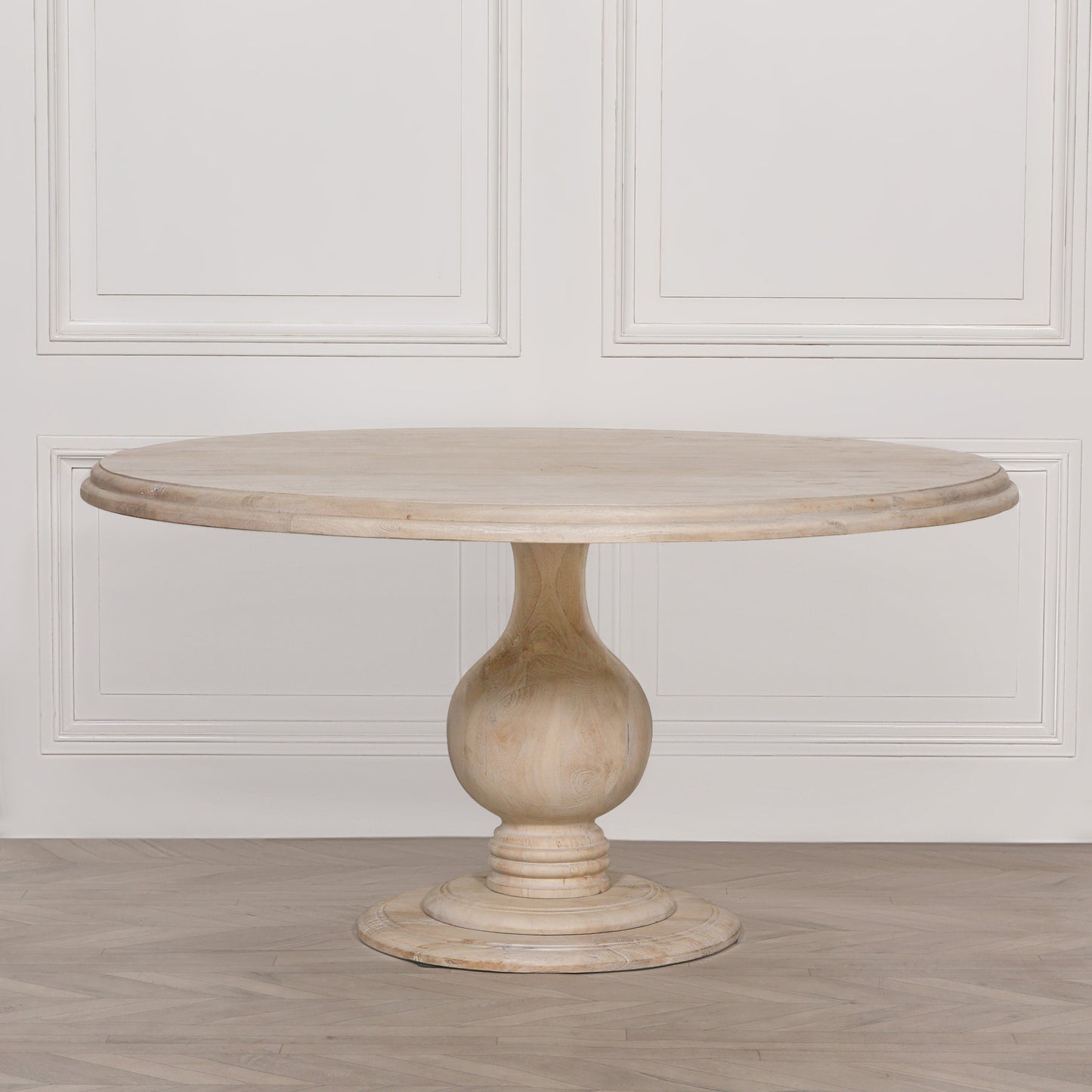 ֎Blanche Wooden Round Dining Table 152cm